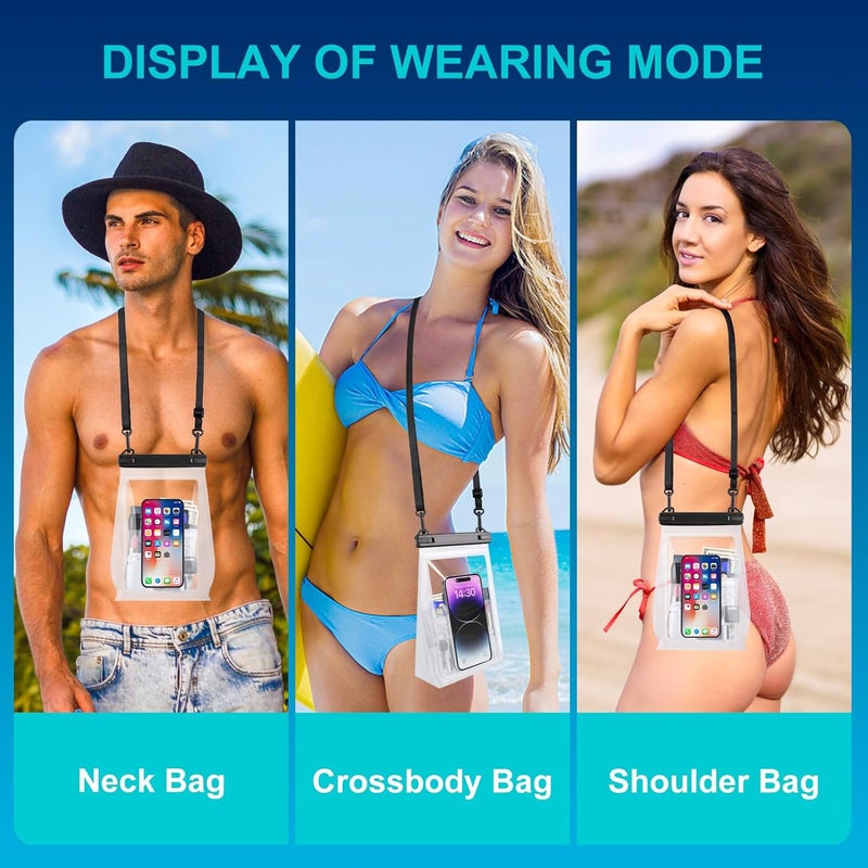 Kebrela Large Waterproof Phone Pouch Floating, Waterproof Phone Case for iPhone 15 14 Pro Max 13 12 Plus 11 XS XR X Samsung up to 8.5'', IPX8 Water Proof Cell Phone Dry Bag for Beach Swimming Kayaking - Image 4